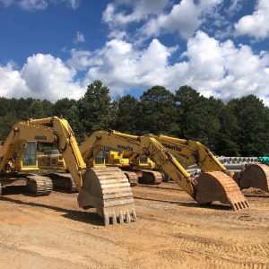 Komatsu Equipment at Magnum Contracting's Pine Grove Townhomes Jobsite